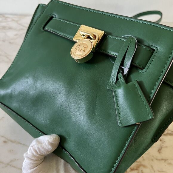 MICHAEL KORS Hamilton Traveler Gooseberry Leather Small Messenger Crossbody Bag - Picture 7 of 11